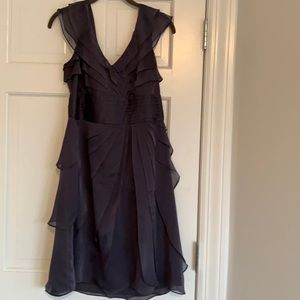 Adrianna Papell slate grey dress